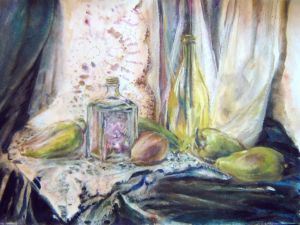 La nature morte avec les poivres verts La nature morte avec les poivres verts